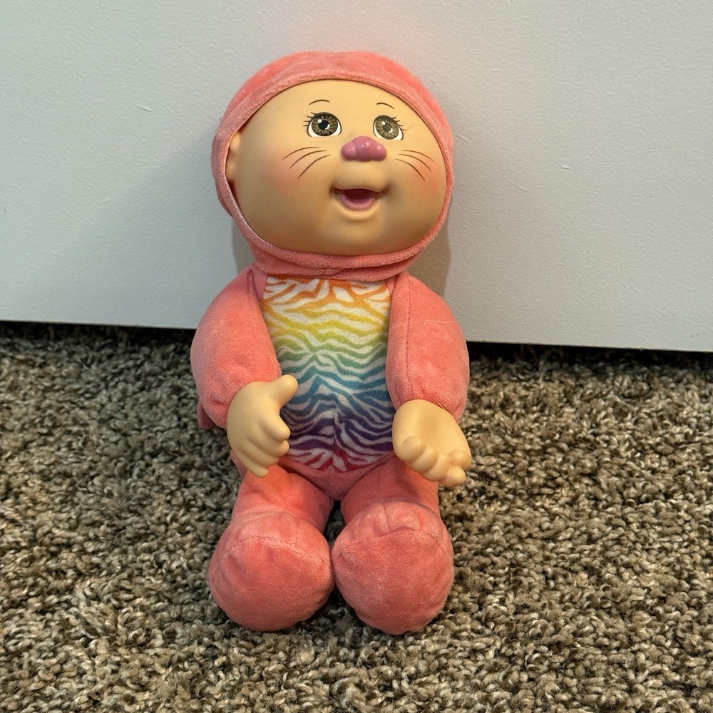 Cabbage Patch Kids Cuties Gala Kitty 9" Doll Exotic Friends Plush‎ Rainbow